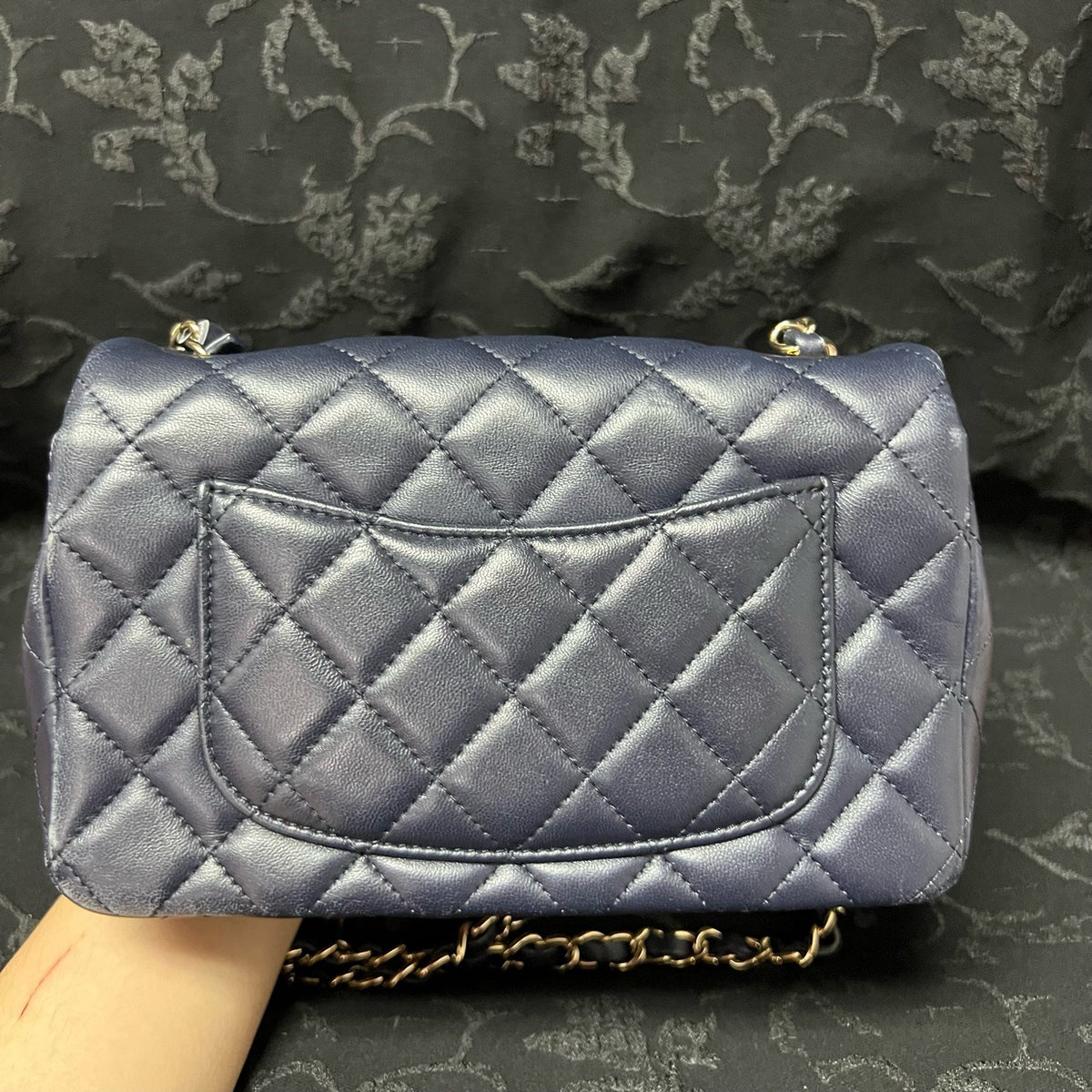 Chanel - Classic Flap Mini - Leather - Blue - (mini)