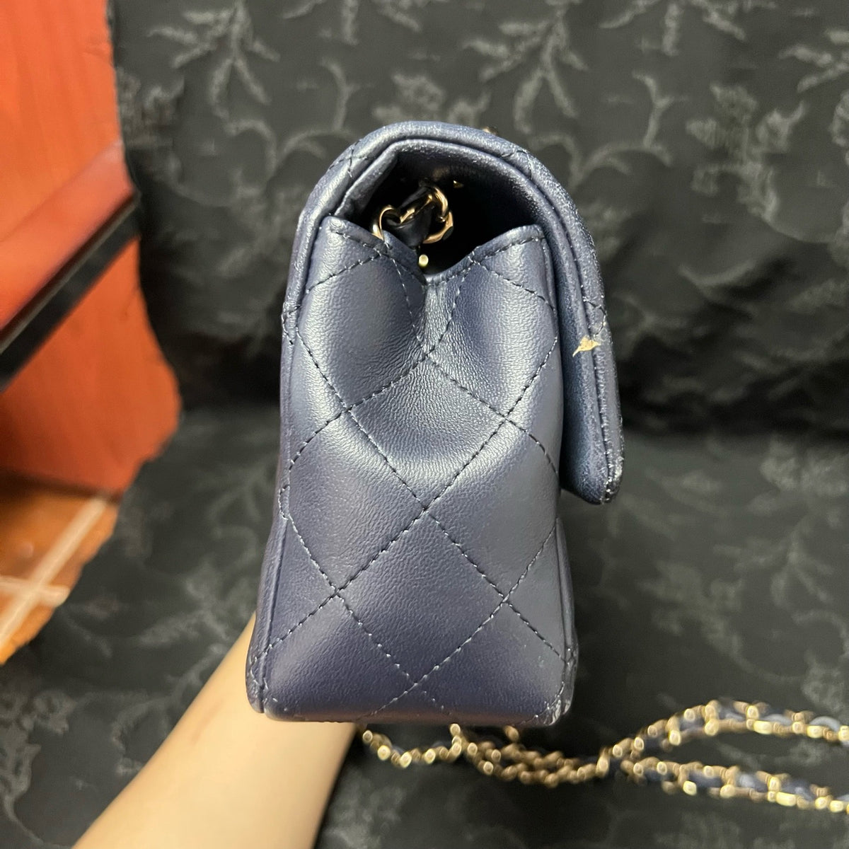 Chanel - Classic Flap Mini - Leather - Blue - (mini)