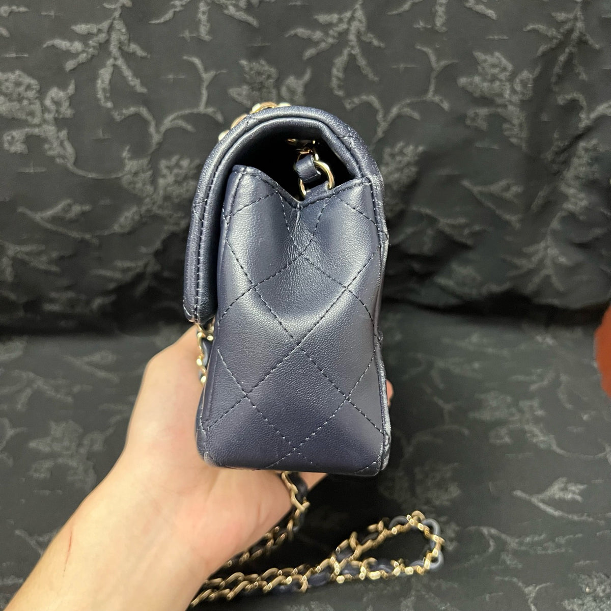 Chanel - Classic Flap Mini - Leather - Blue - (mini)