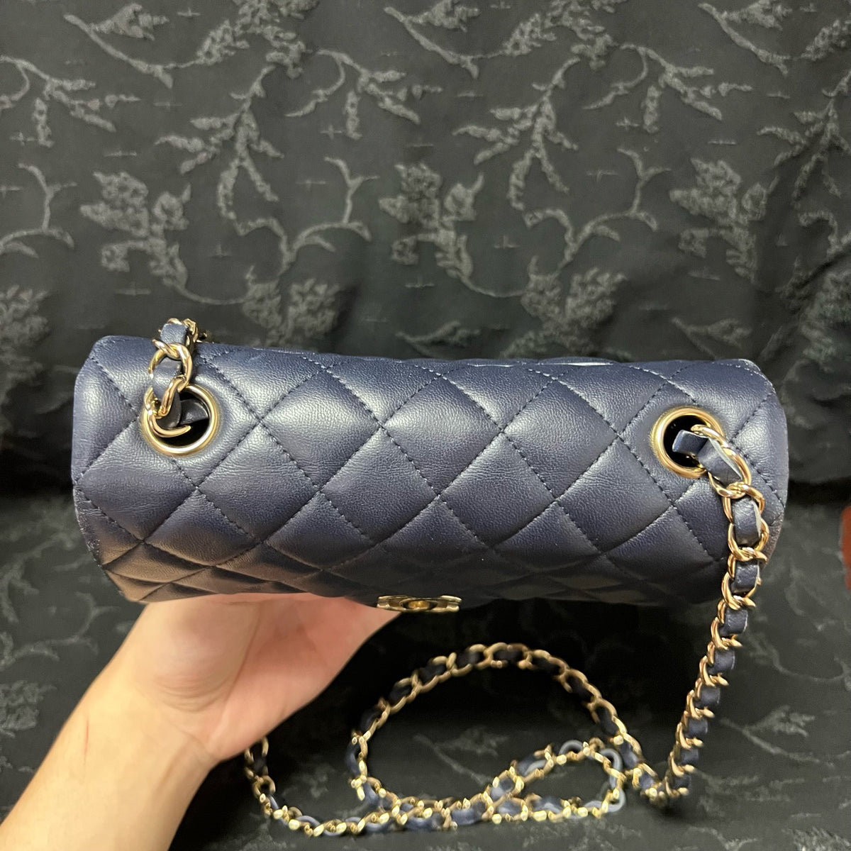 Chanel - Classic Flap Mini - Leather - Blue - (mini)