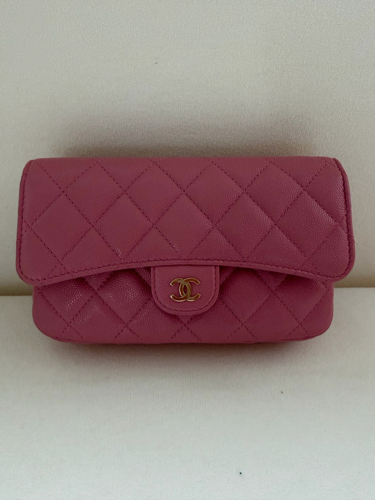 Chanel - Classic Flap Mini - Leather - Pink - (mini)