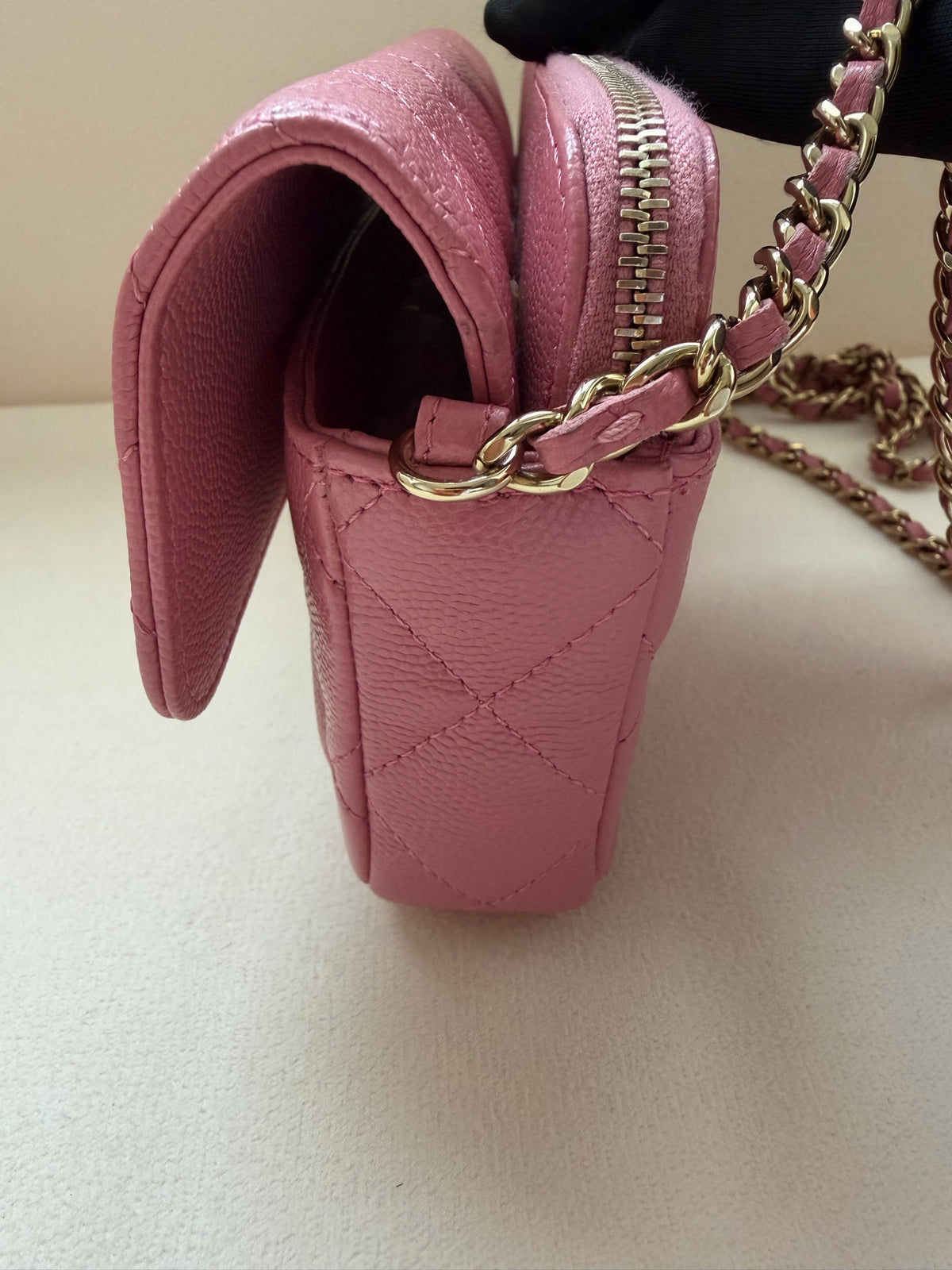 Chanel - Classic Flap Mini - Leather - Pink - (mini)