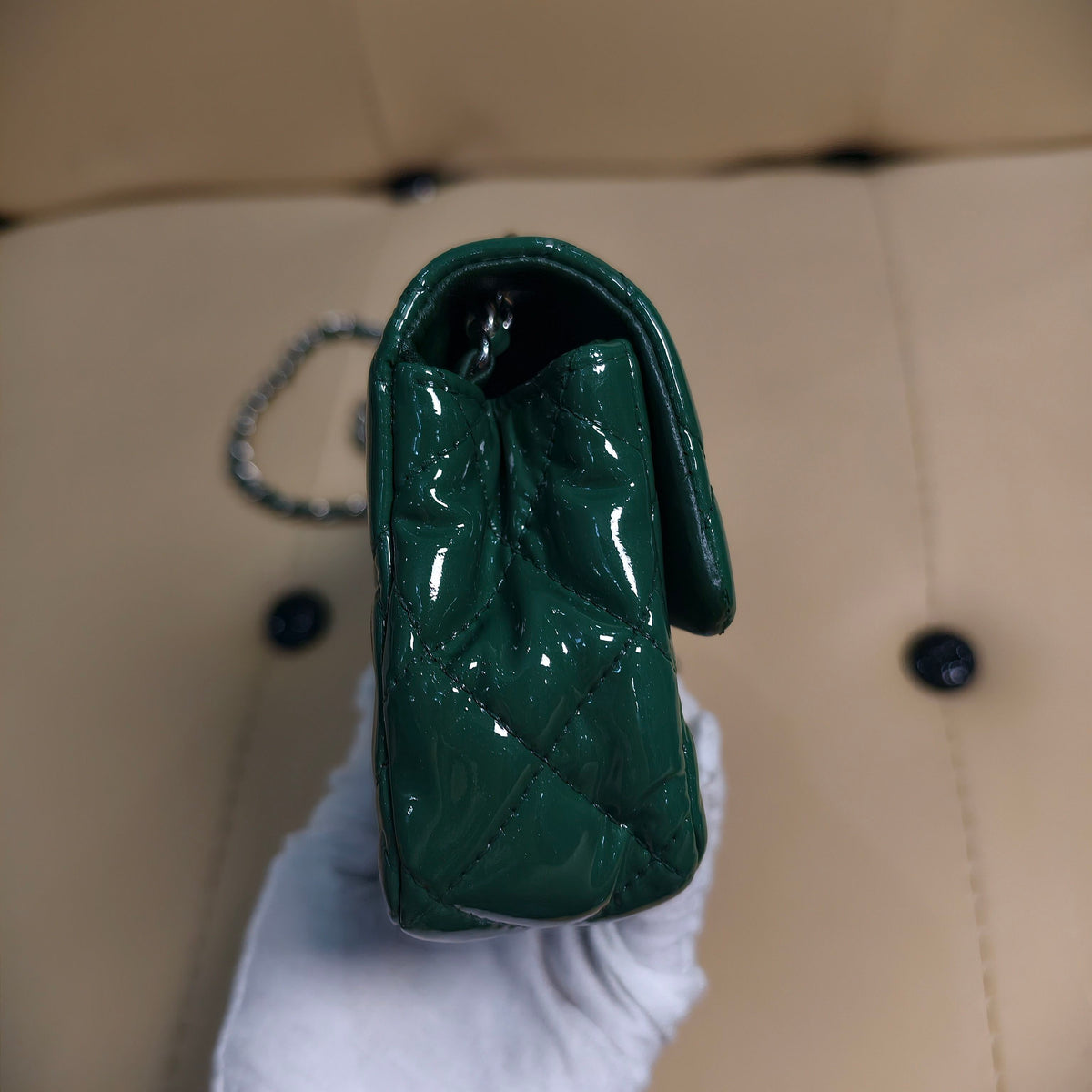 Chanel - Classic Flap Mini - Patent leather - Green - (mini)