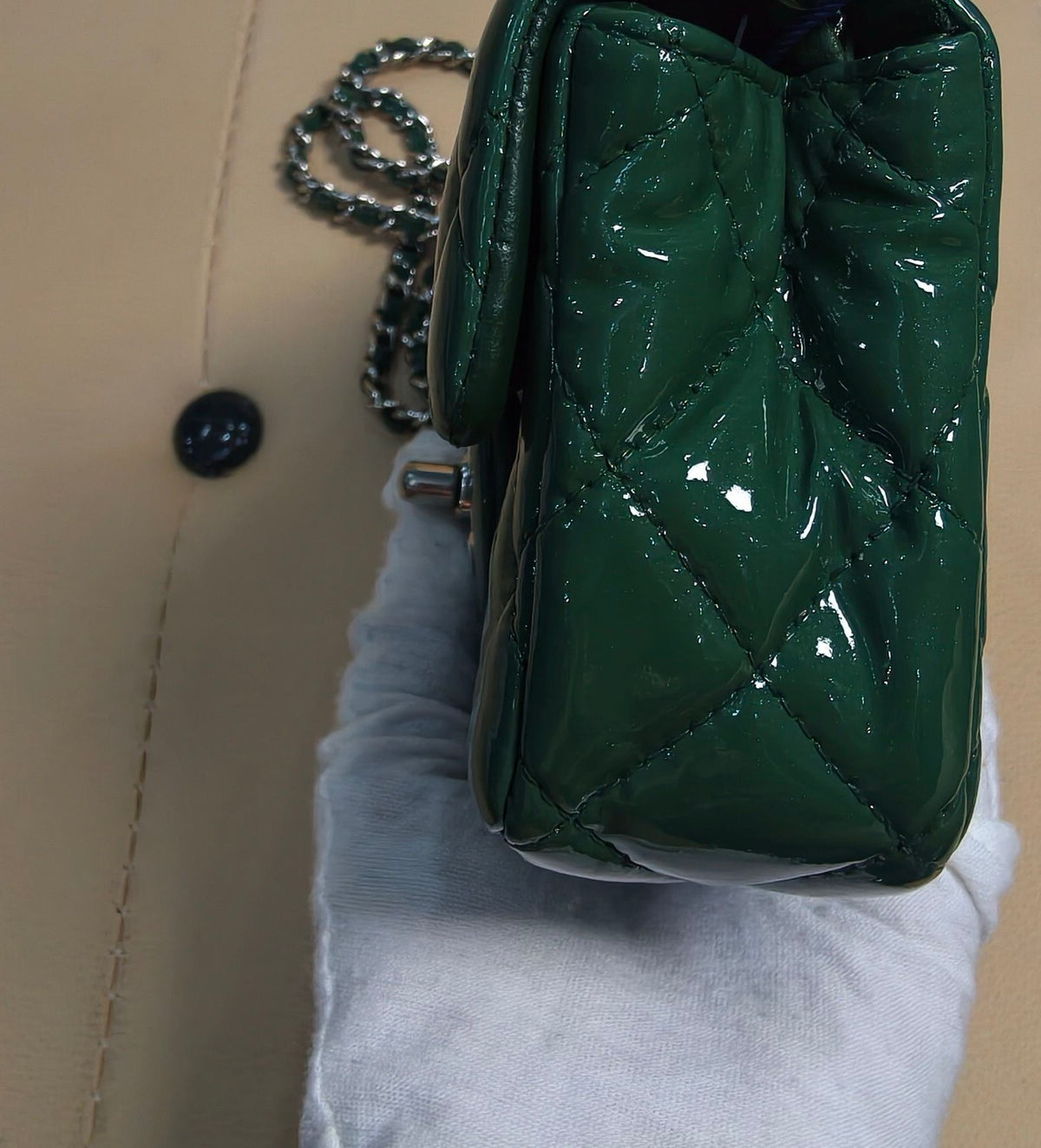 Chanel - Classic Flap Mini - Patent leather - Green - (mini)