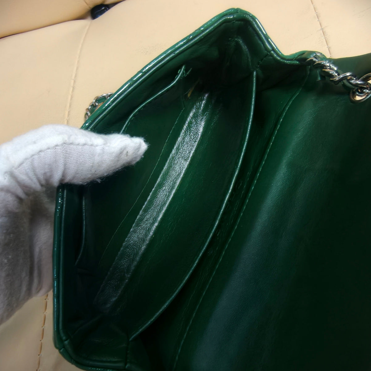 Chanel - Classic Flap Mini - Patent leather - Green - (mini)