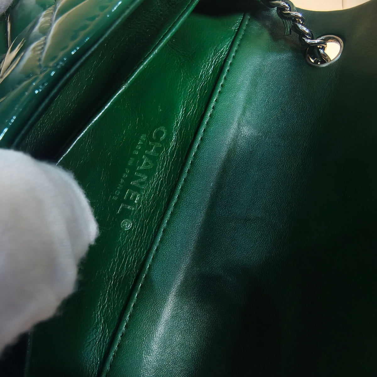Chanel - Classic Flap Mini - Patent leather - Green - (mini)