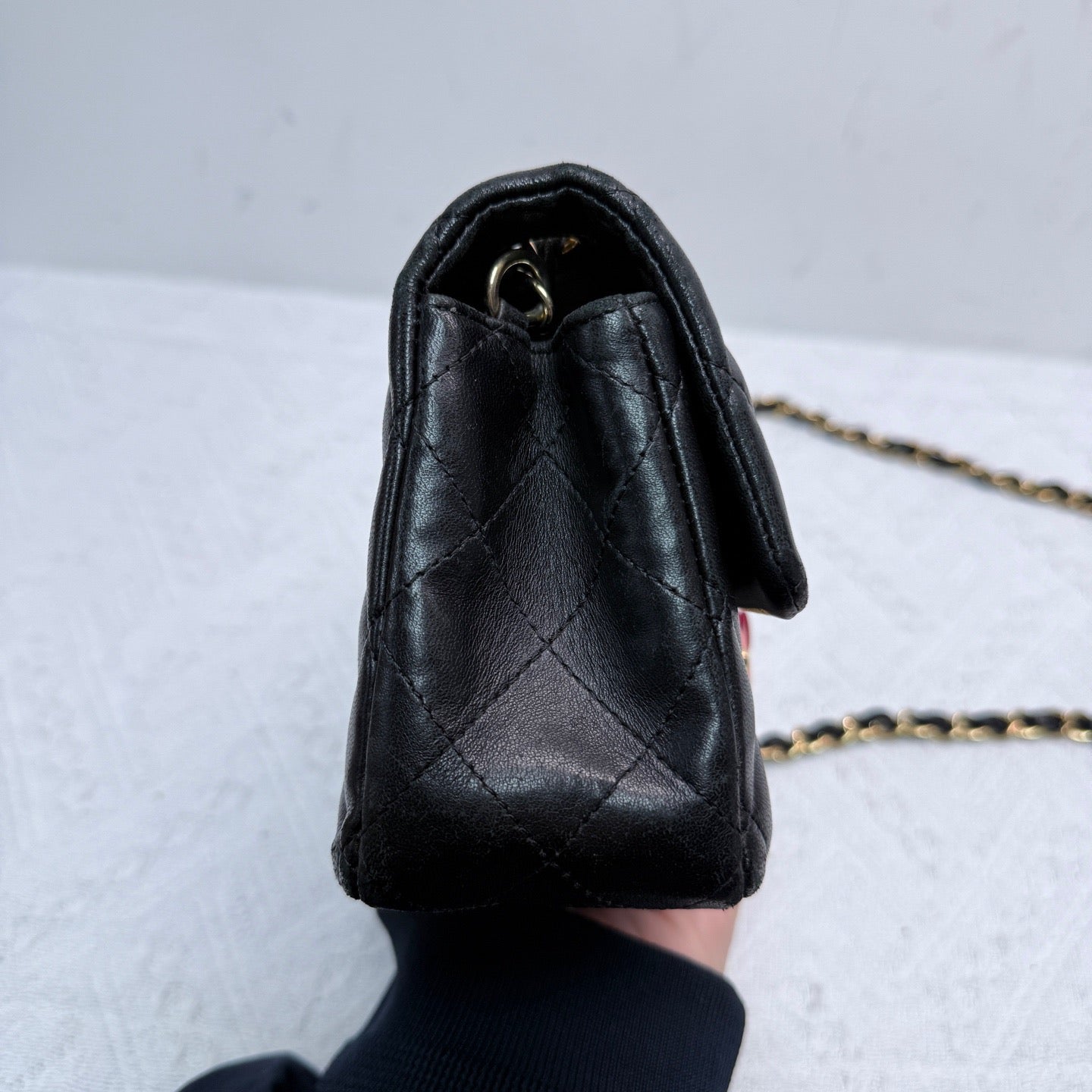 Chanel - Classic Flap Mini (Rectangular) - Lambskin leather - Black with Gold-Tone Hardware - (mini)