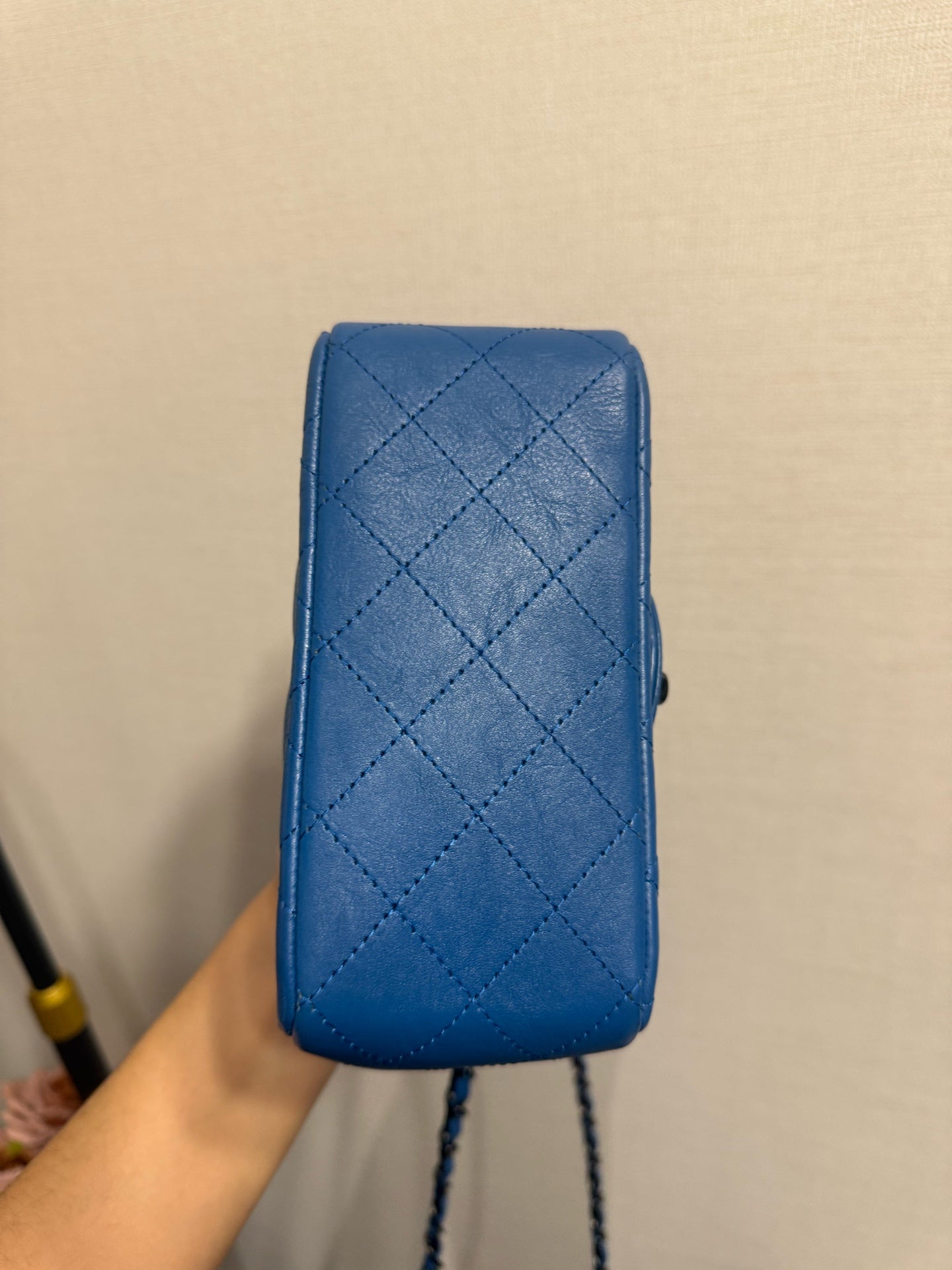 Chanel - Classic Flap Mini (Rectangular) - Lambskin leather - Blue - (mini)