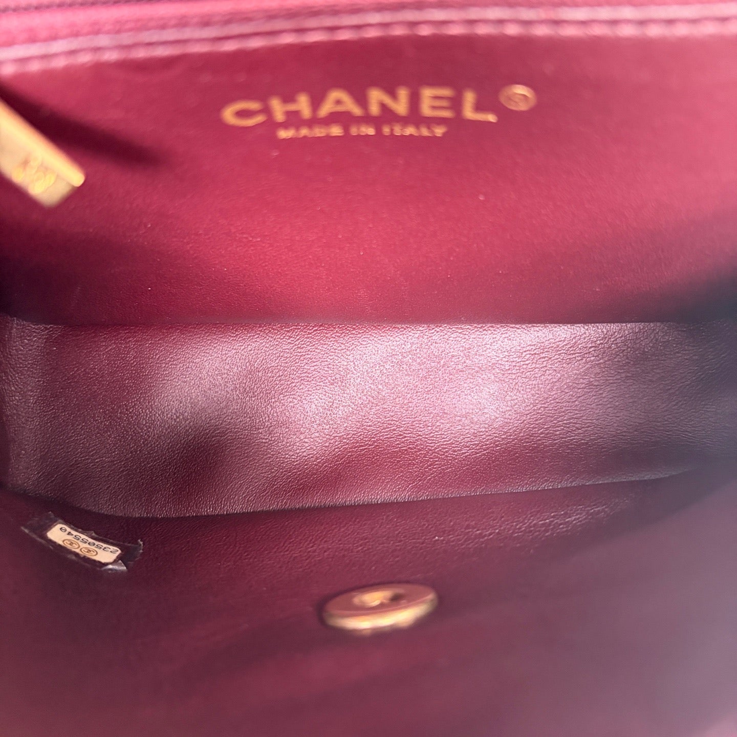 Chanel - Classic Flap Mini (Rectangular) - Lambskin leather - Military Green and Pink (Color-block) with Gold-Tone Hardware - (mini)
