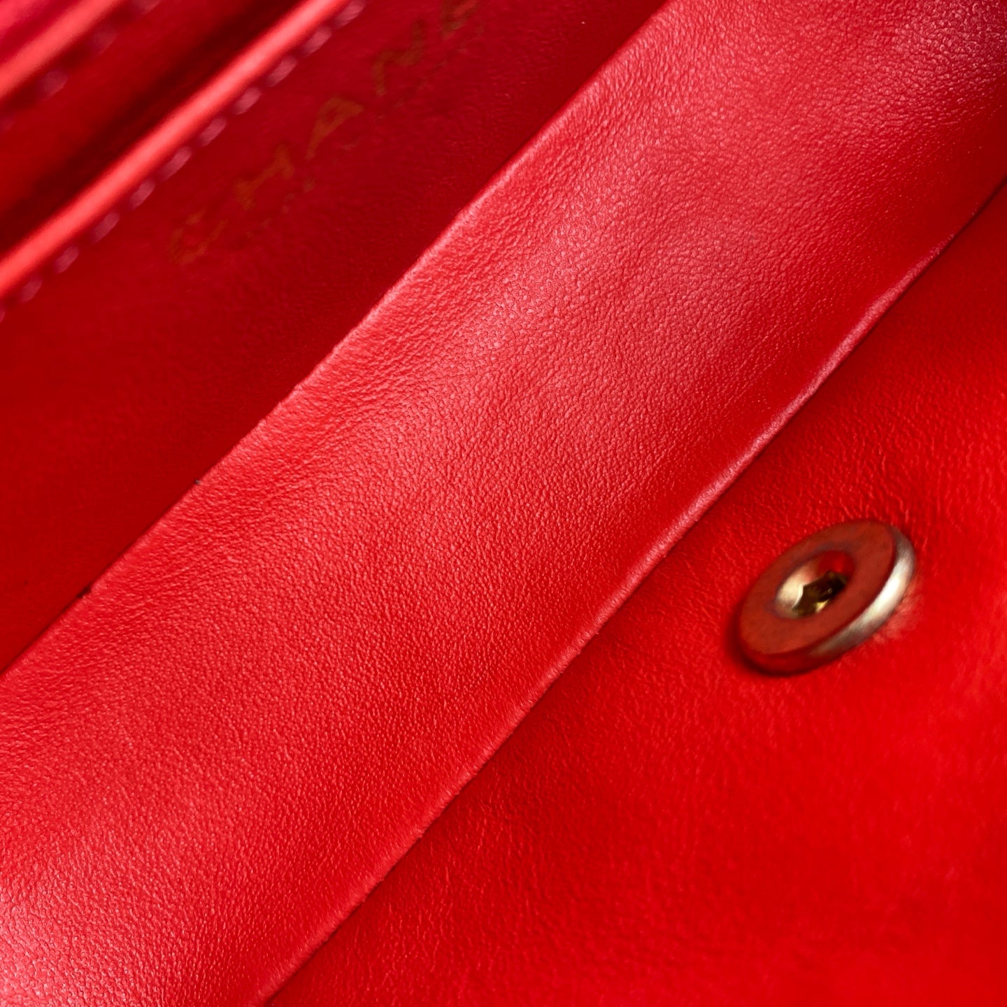 Chanel - Classic Flap Mini (Rectangular) - Lambskin leather - Red - (mini)