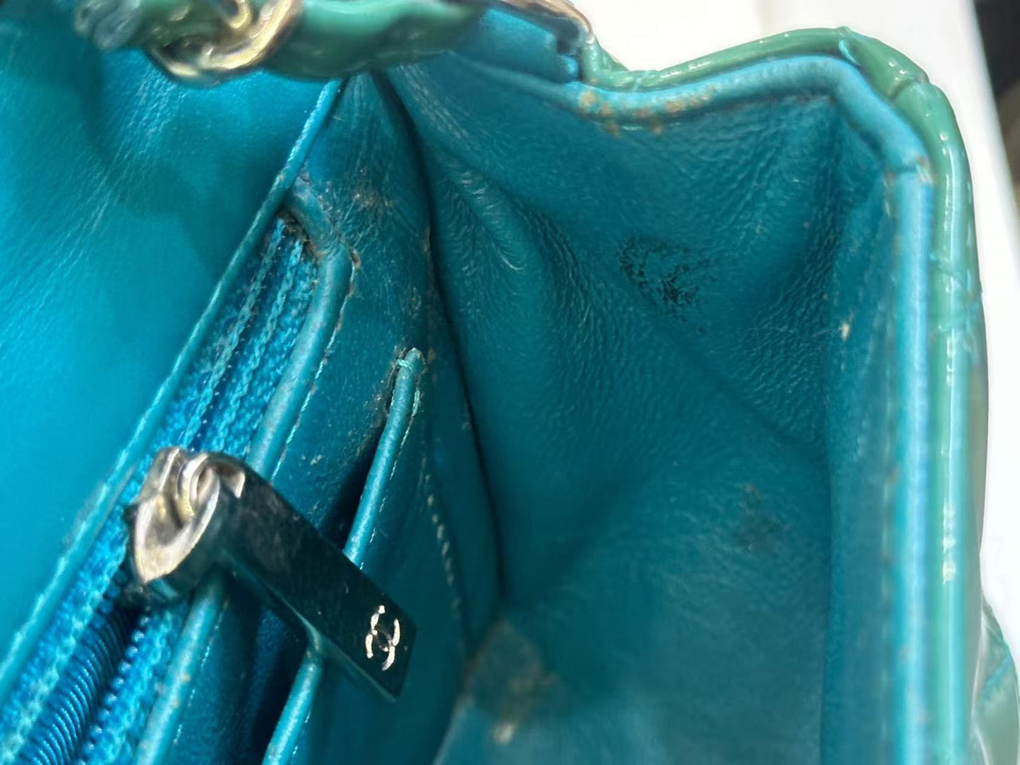 Chanel - Classic Flap Mini (Rectangular) - Patent leather - Green - (mini)