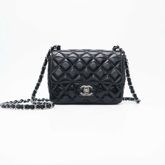 Chanel - Classic Flap Mini Square - Leather - Black - (mini)