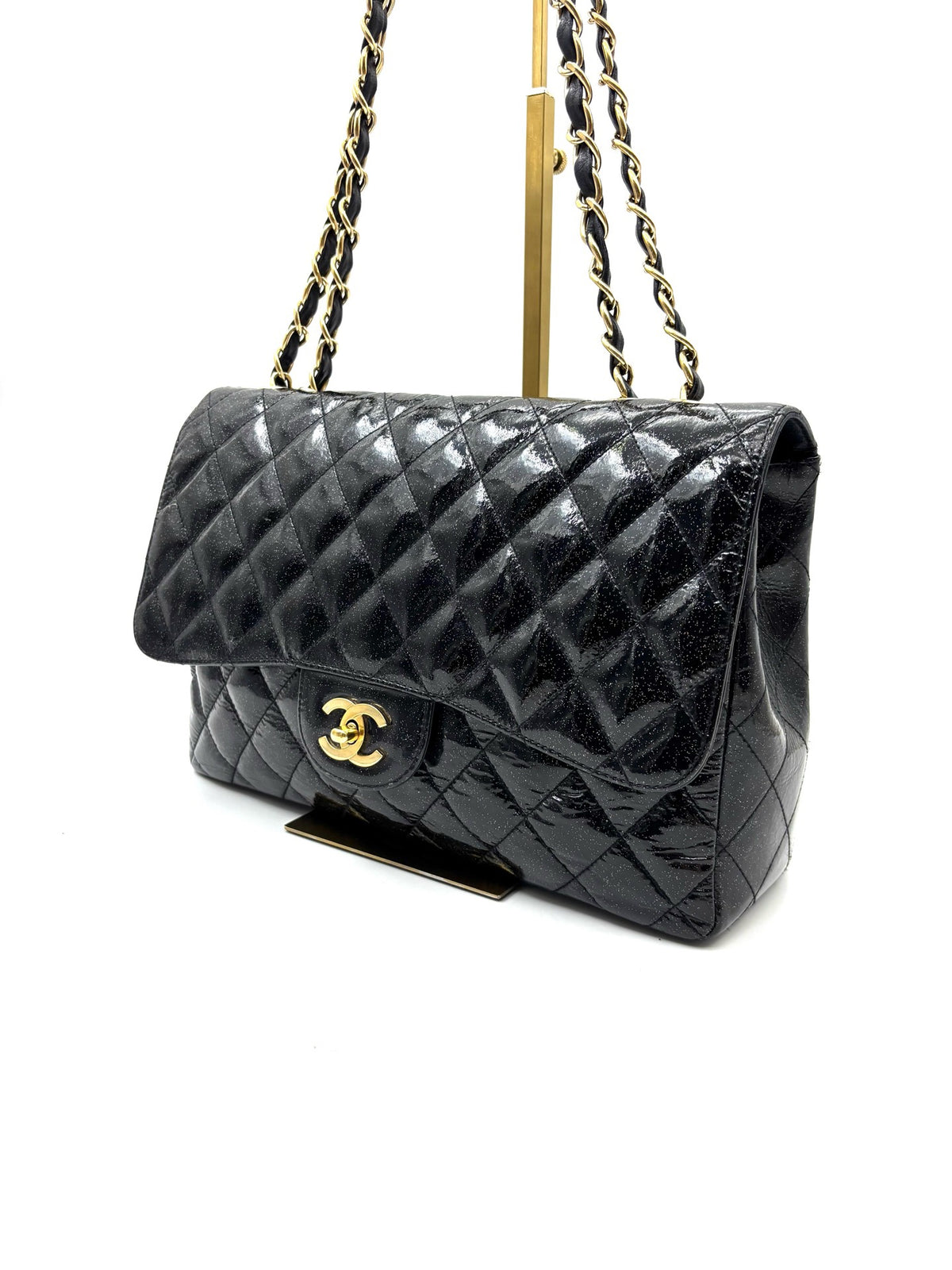 Chanel - Classic Flap - Patent leather - Black - (Large)
