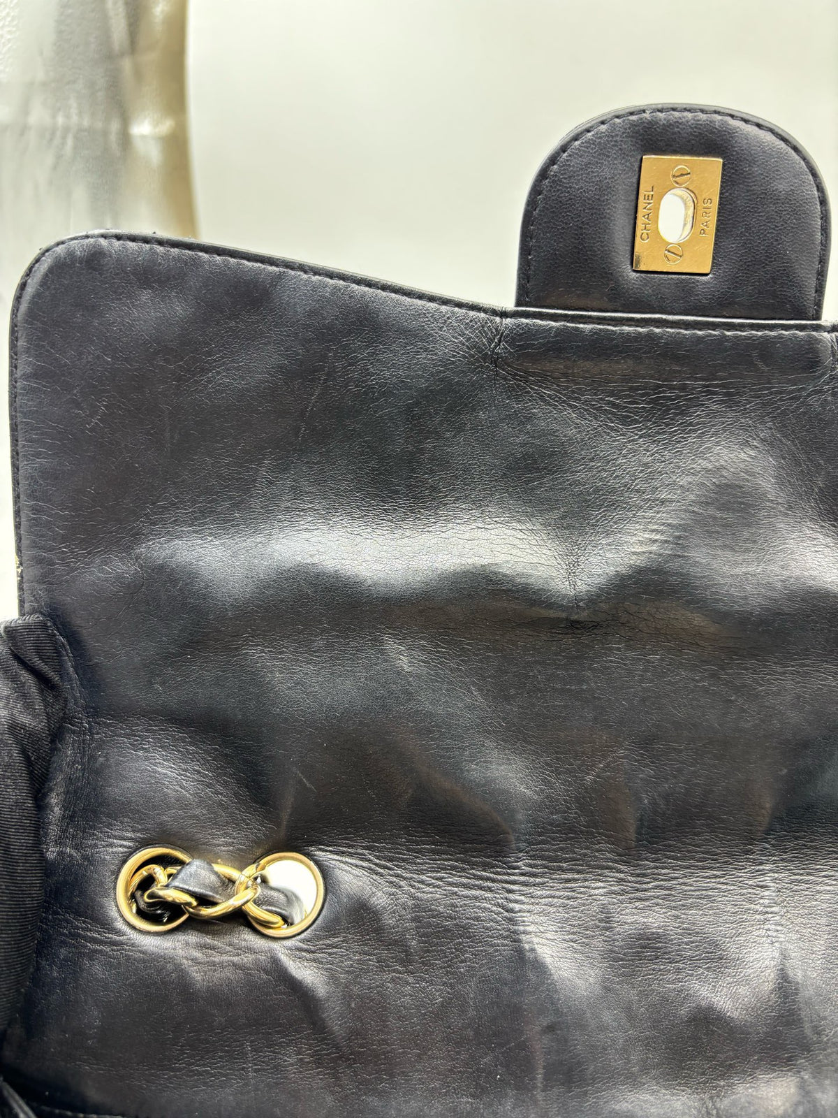 Chanel - Classic Flap - Patent leather - Black - (Large)
