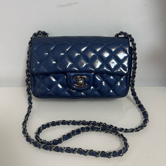 Chanel - Classic Flap - Patent leather - Blue - (mini)