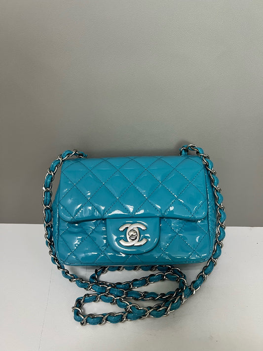 Chanel - Classic Flap - Patent leather - Blue - (mini)