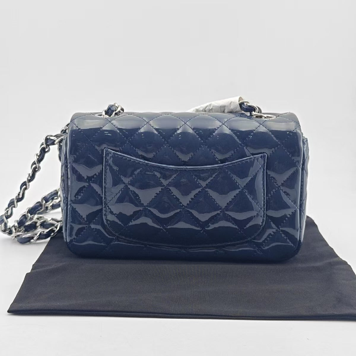 Chanel - Classic Flap - Patent leather - Blue - (mini)