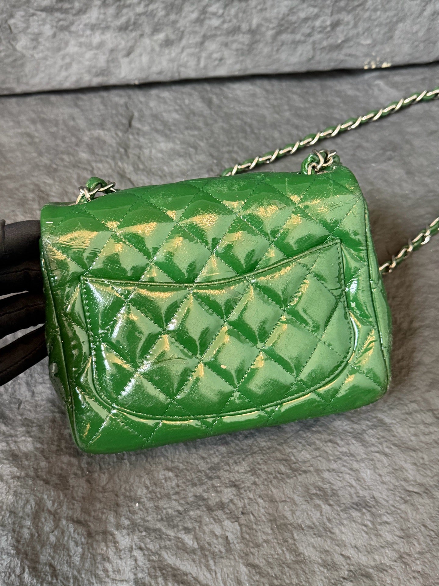 Chanel - Classic Flap - Patent leather - Green - (mini)