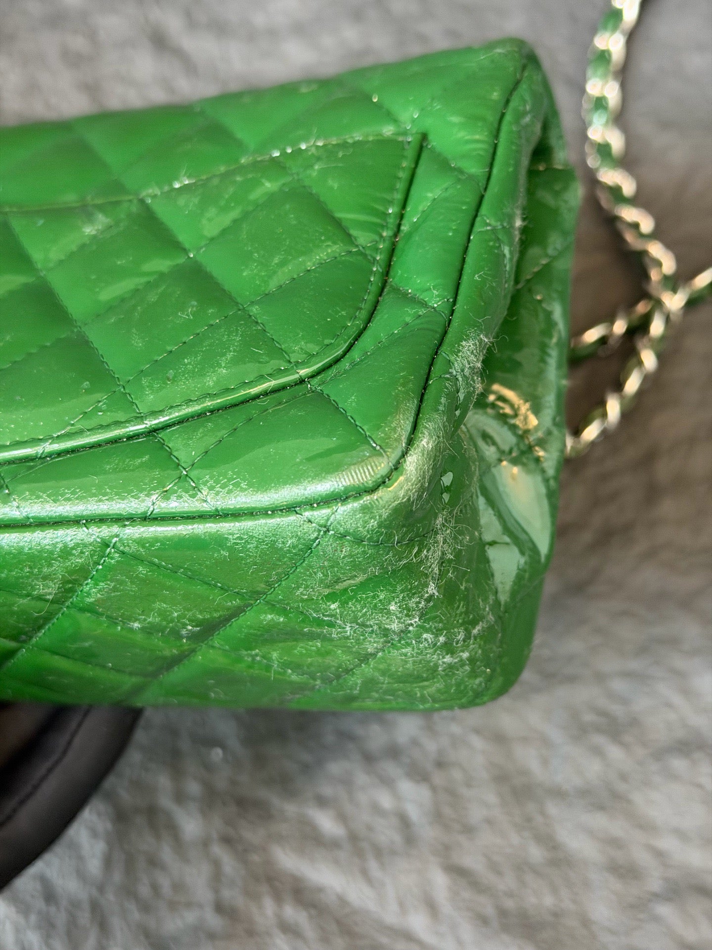 Chanel - Classic Flap - Patent leather - Green - (mini)
