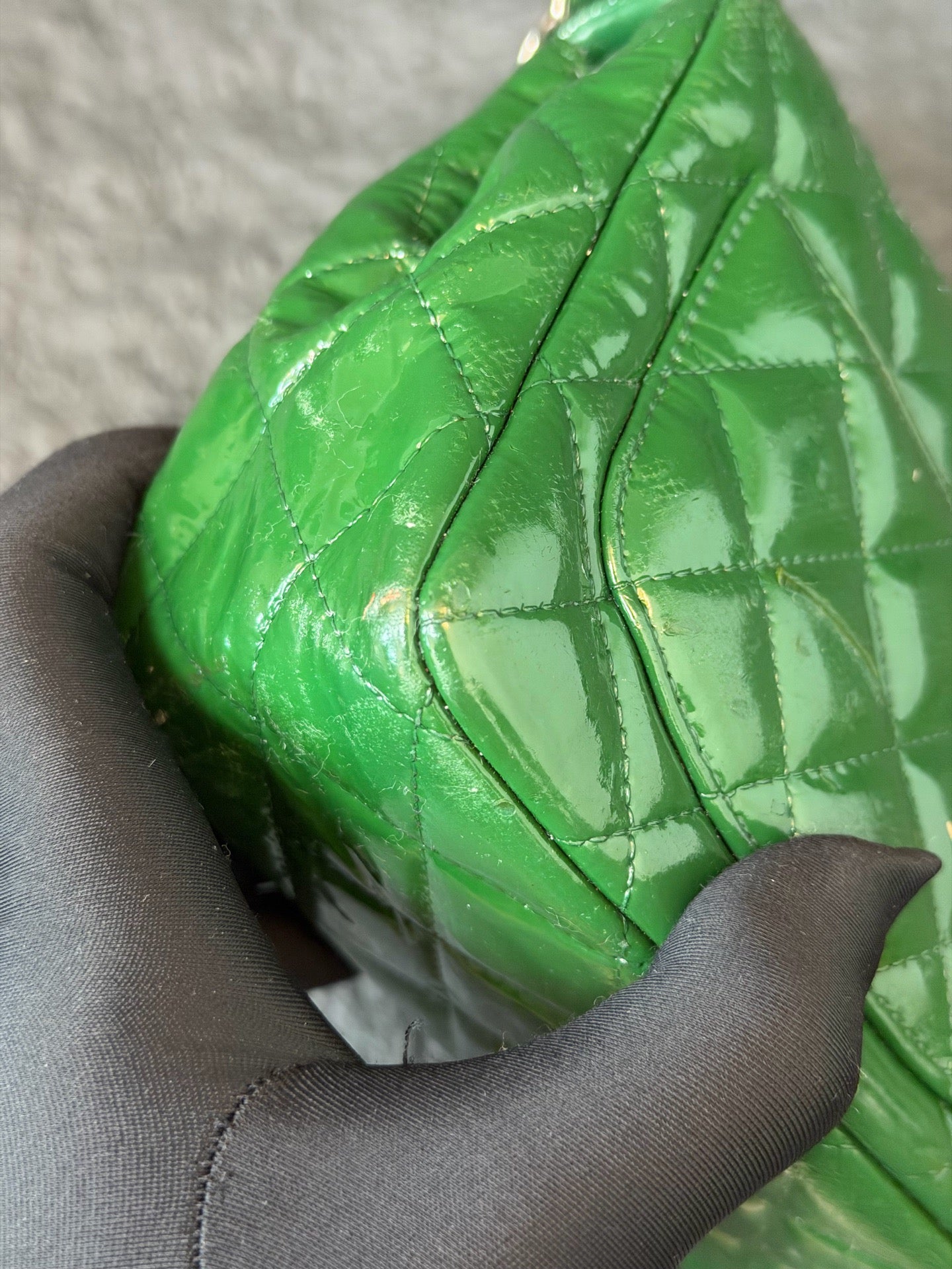 Chanel - Classic Flap - Patent leather - Green - (mini)