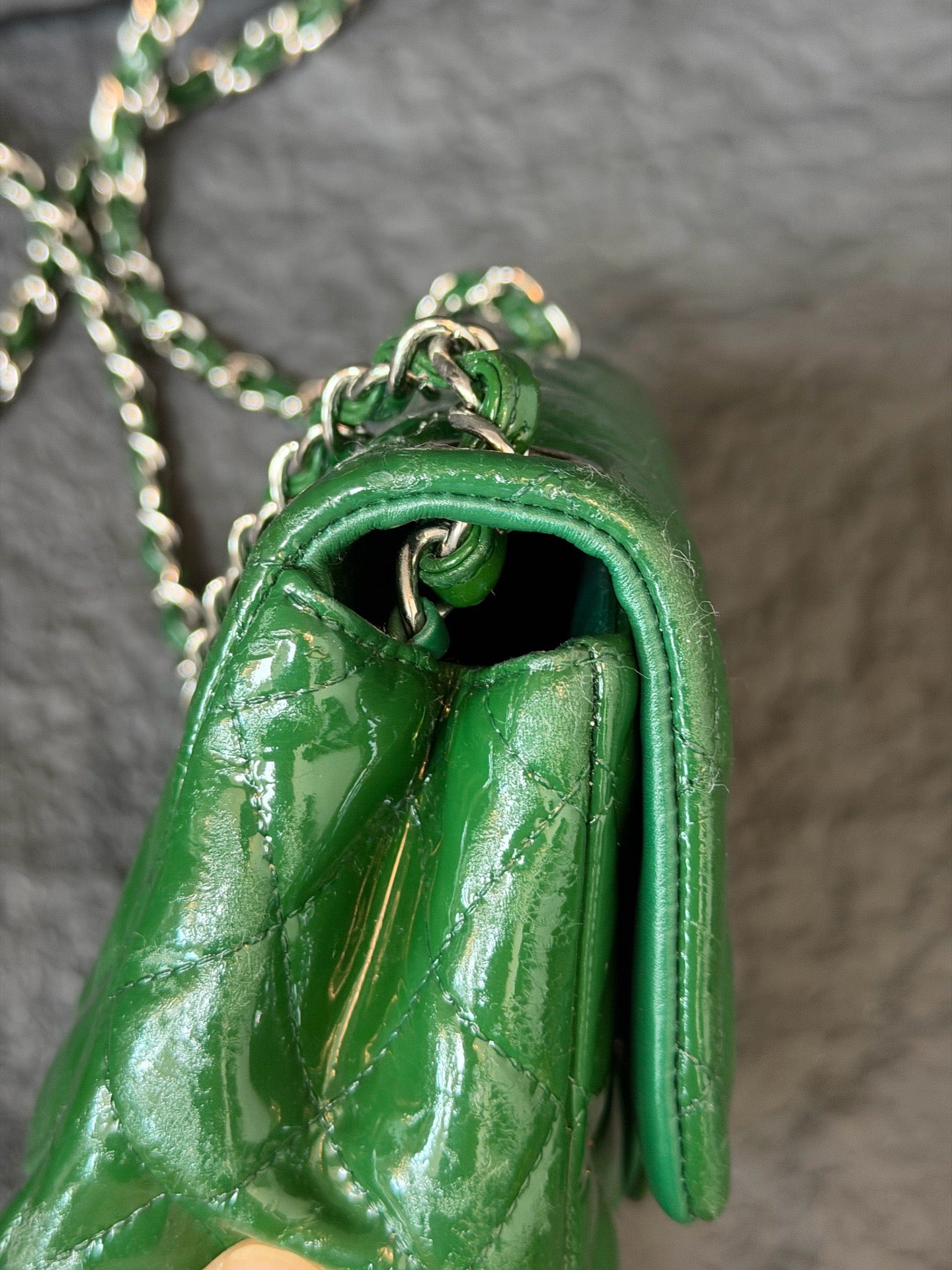 Chanel - Classic Flap - Patent leather - Green - (mini)