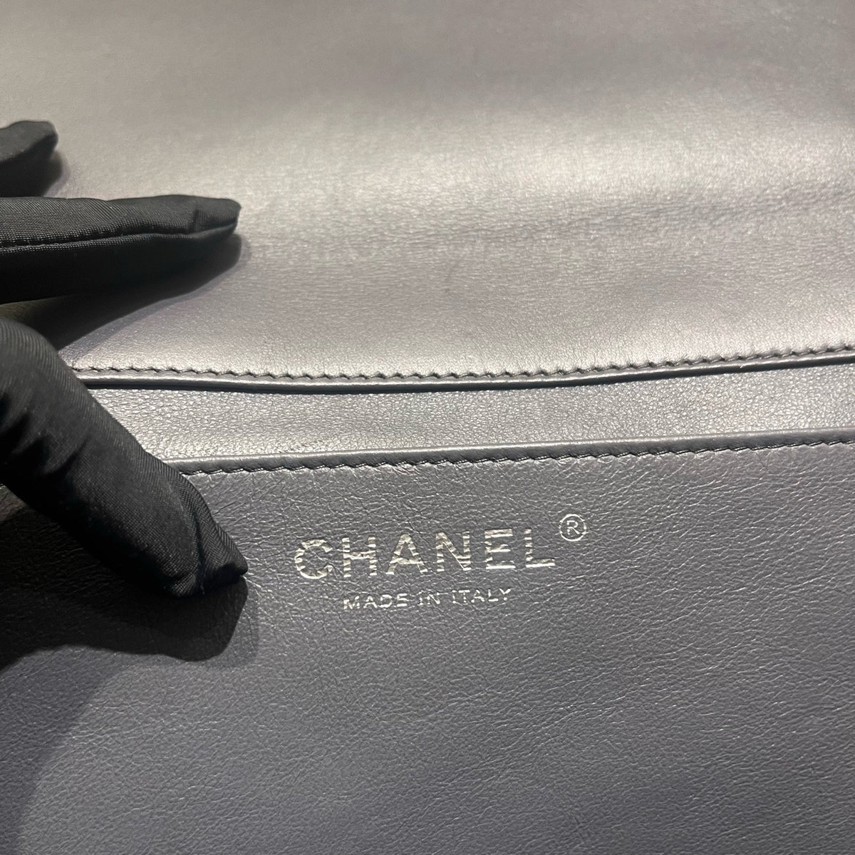 Chanel - Classic Flap - Patent leather - Grey - (Large)