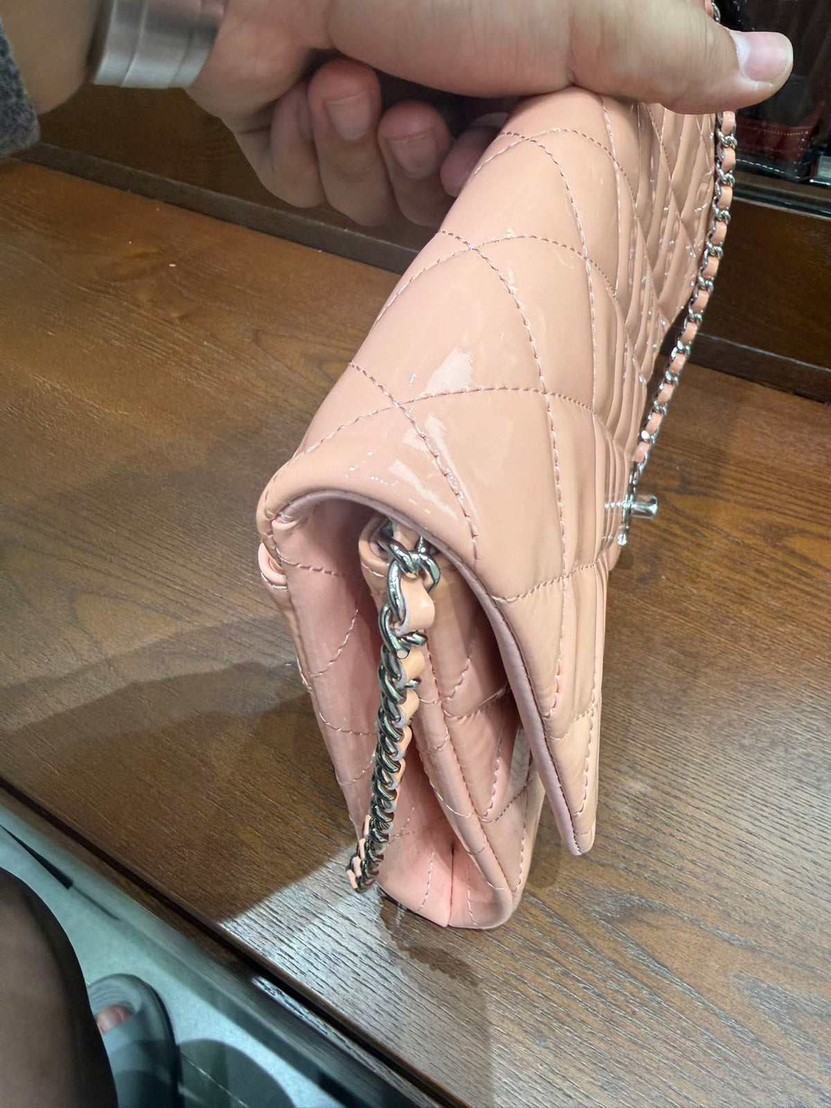 Chanel - Classic Flap - Patent leather - Pink