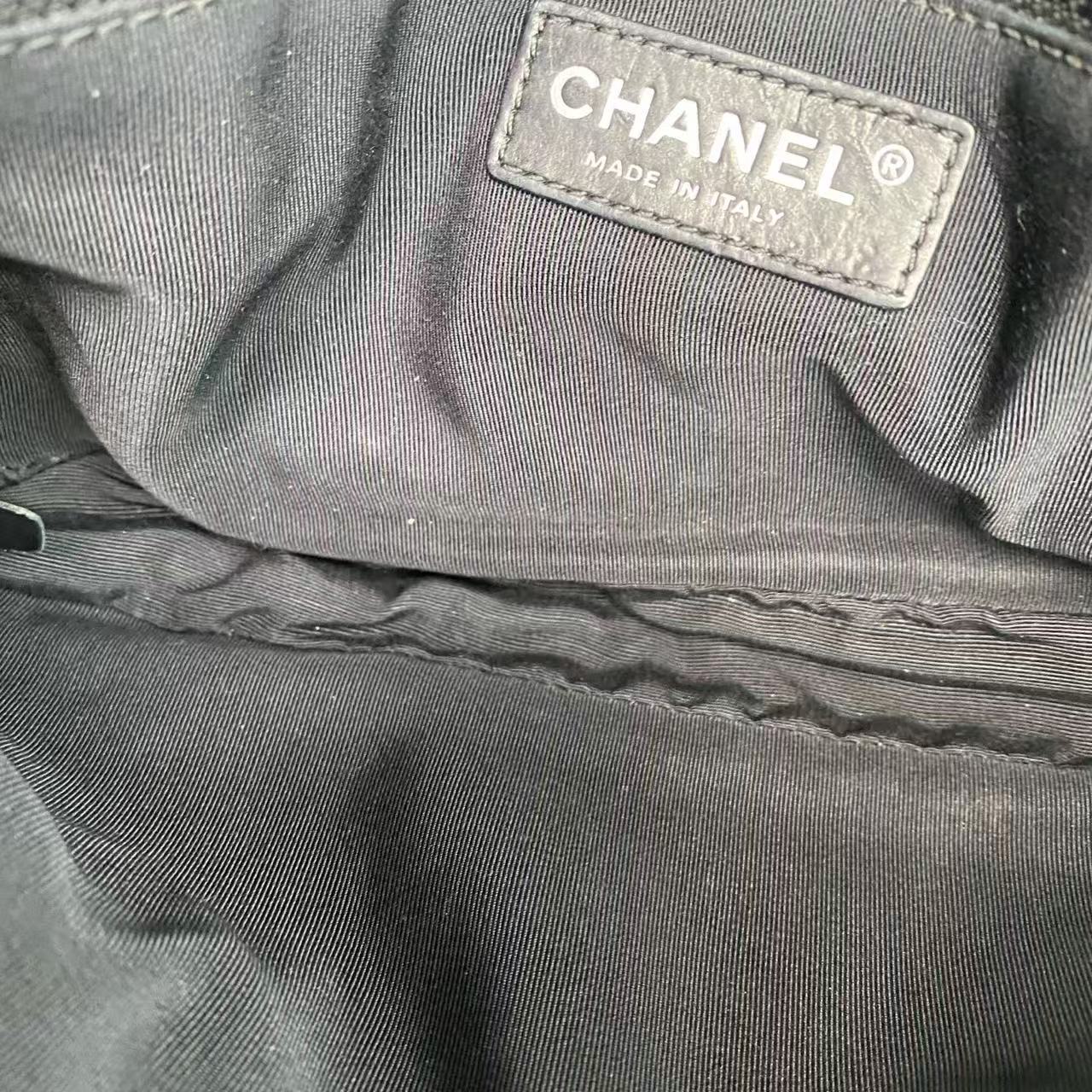 Chanel - Classic Flap Piped Chain - Oiled leather - Dark Grey with Silver-Tone Hardware - (small)