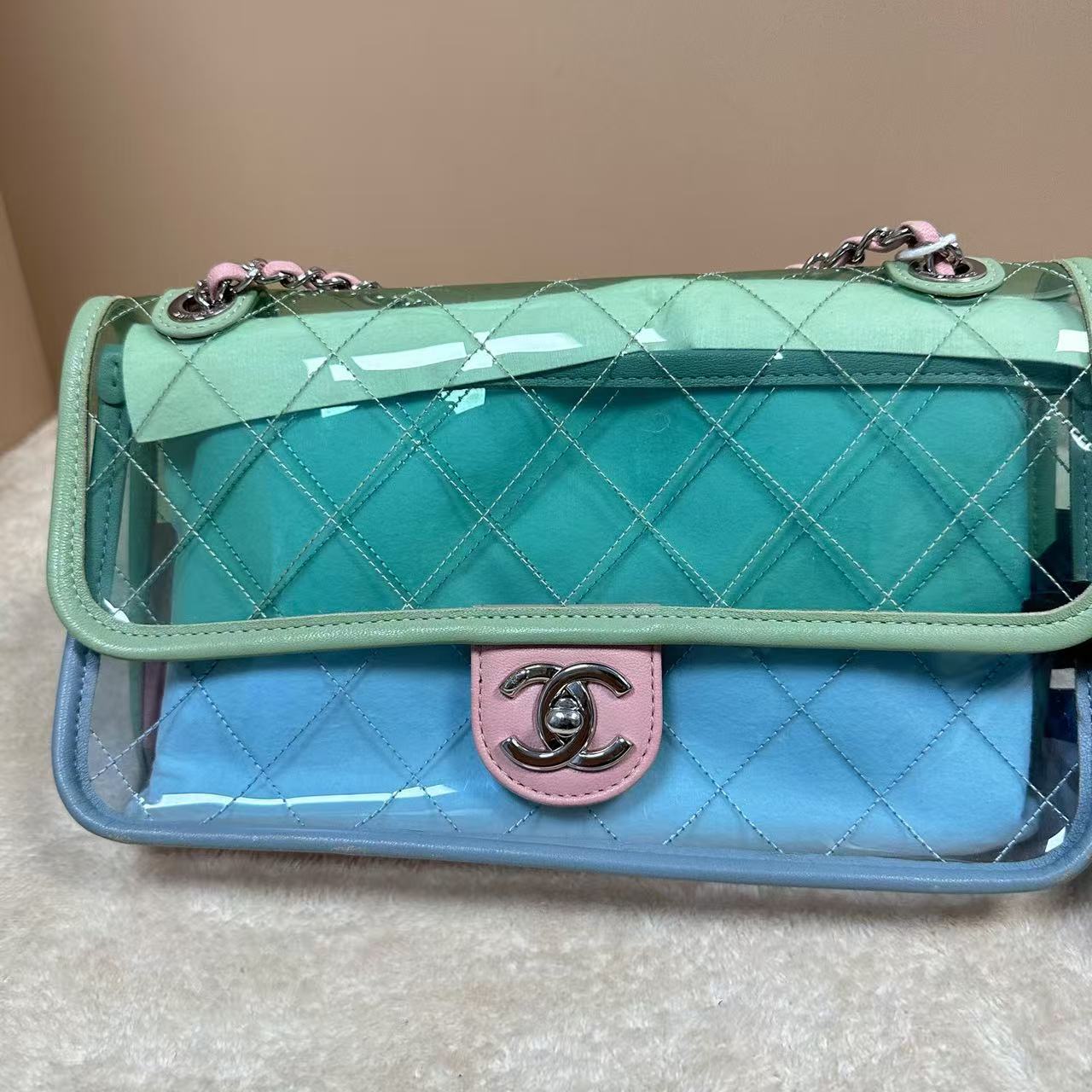 Chanel - Classic Flap - PVC with leather trim - Multicolour - (medium)