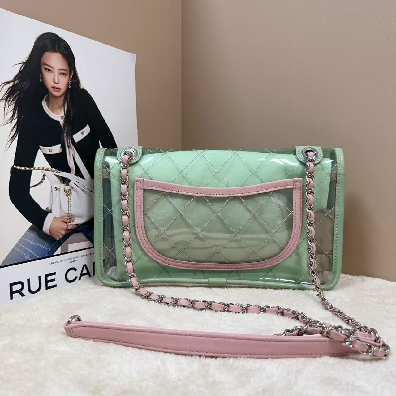 Chanel - Classic Flap - PVC with leather trim - Multicolour - (medium)