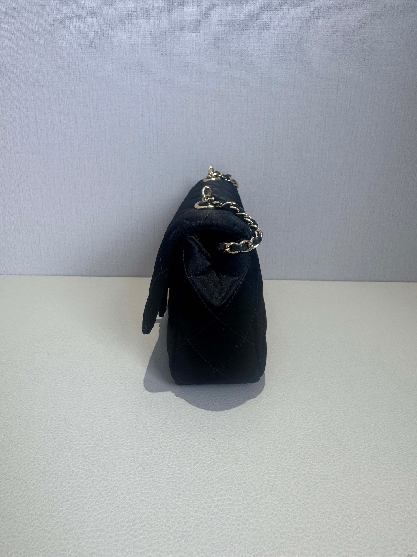 Chanel - Classic Flap - Silk - Black - (mini)