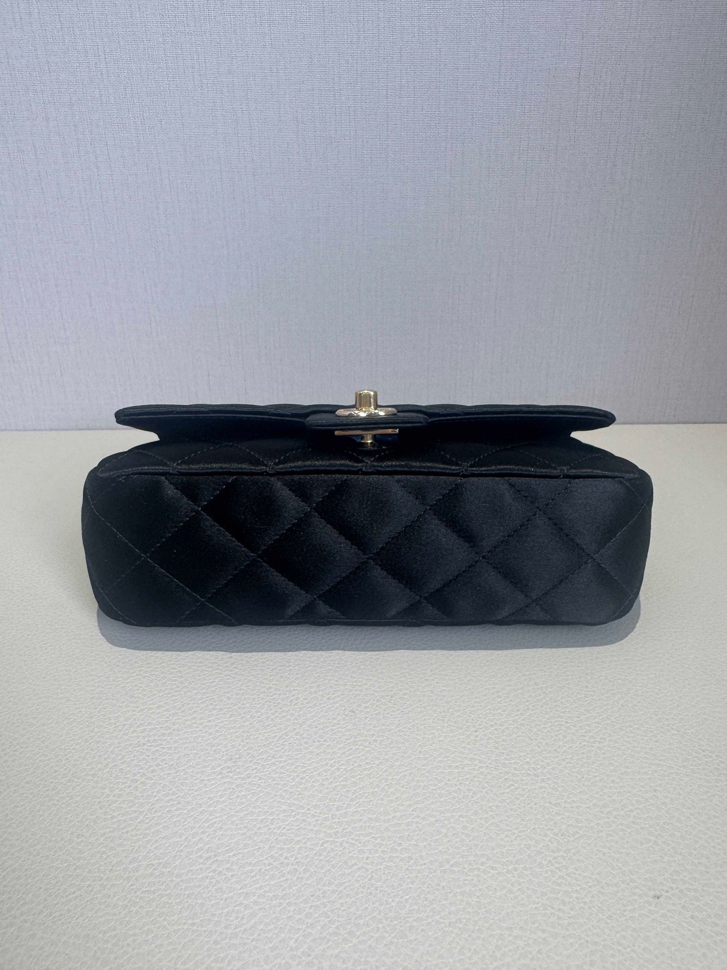 Chanel - Classic Flap - Silk - Black - (mini)