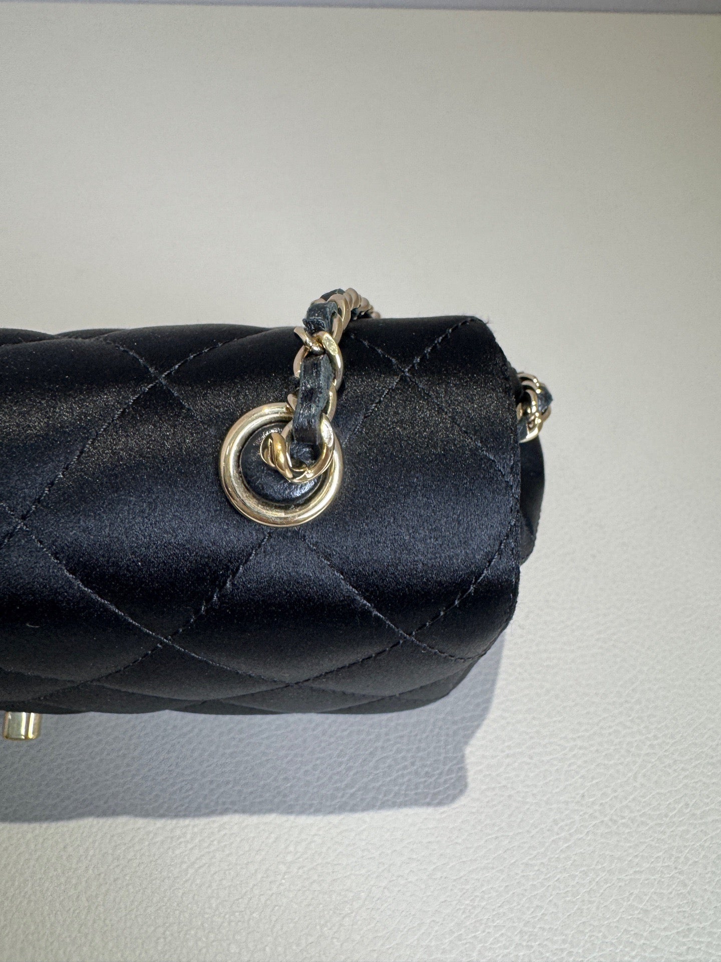Chanel - Classic Flap - Silk - Black - (mini)