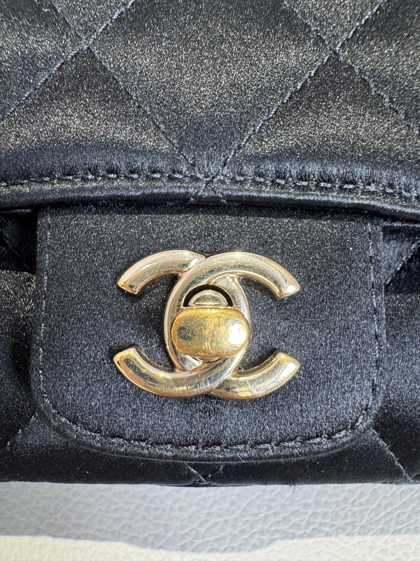 Chanel - Classic Flap - Silk - Black - (mini)