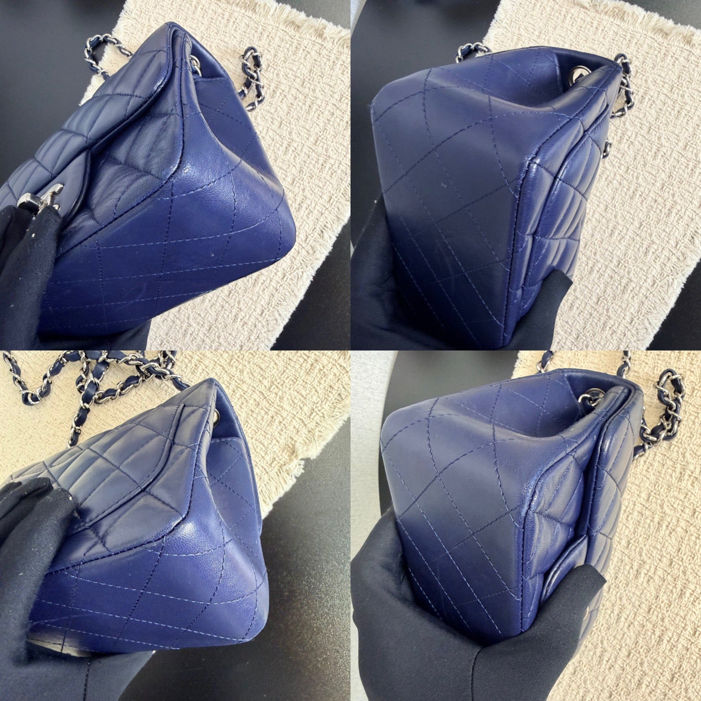 Chanel - Classic Flap Small - Leather - Blue - (mini)