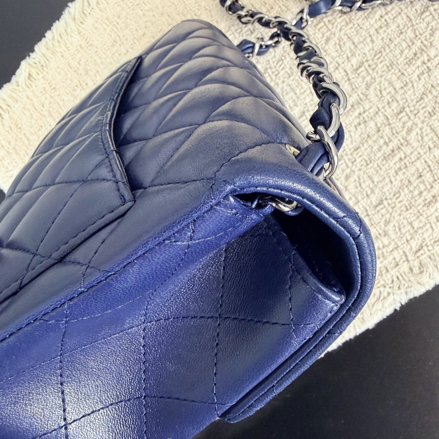 Chanel - Classic Flap Small - Leather - Blue - (mini)
