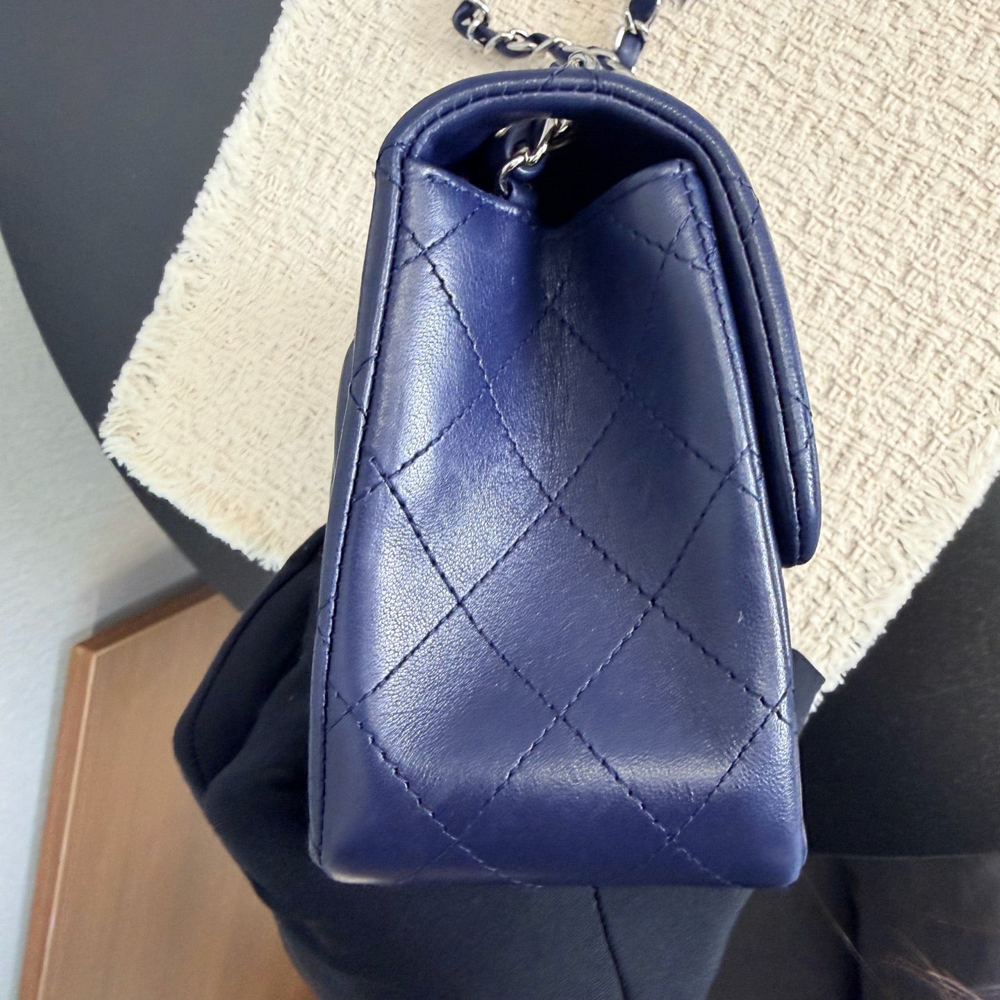 Chanel - Classic Flap Small - Leather - Blue - (mini)