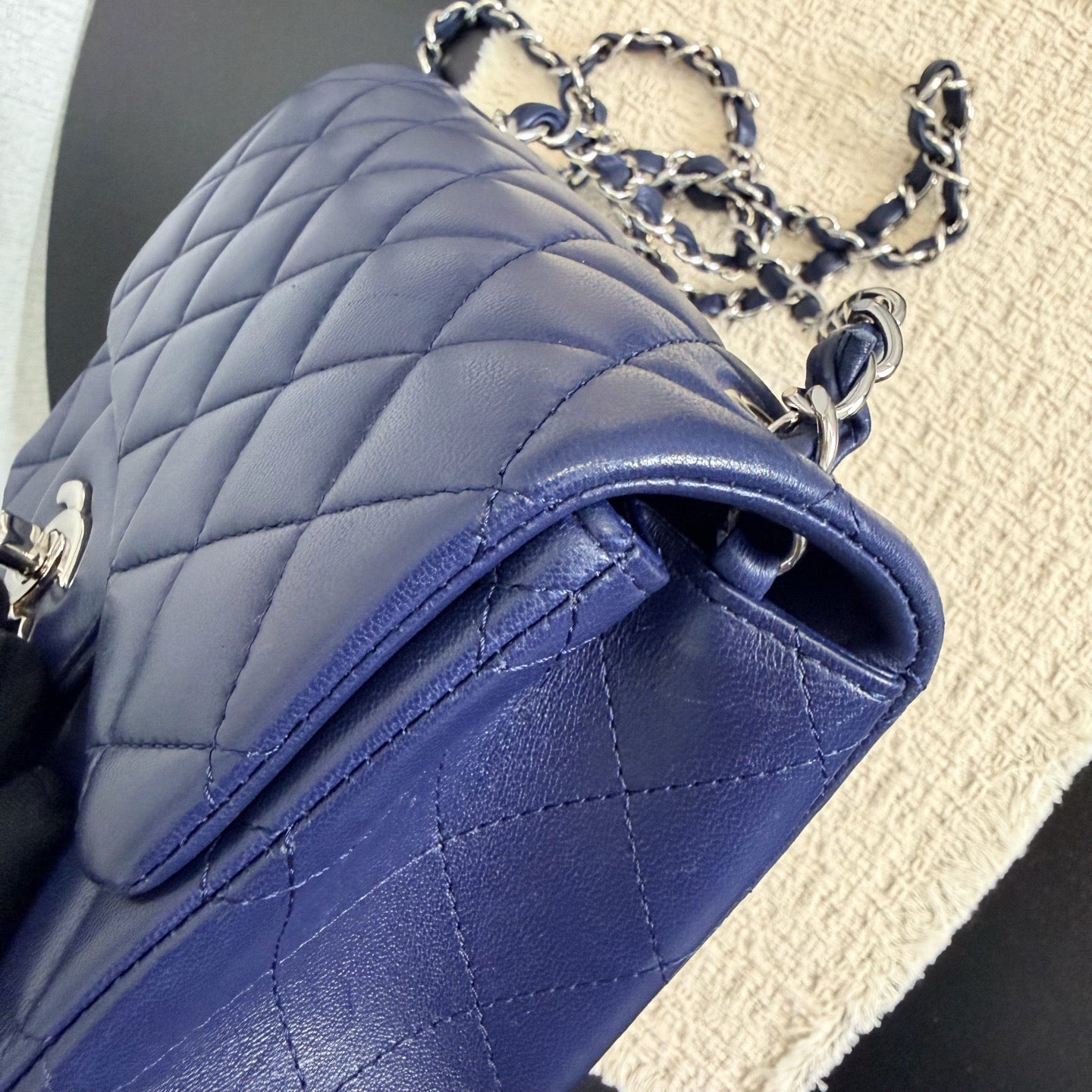 Chanel - Classic Flap Small - Leather - Blue - (mini)