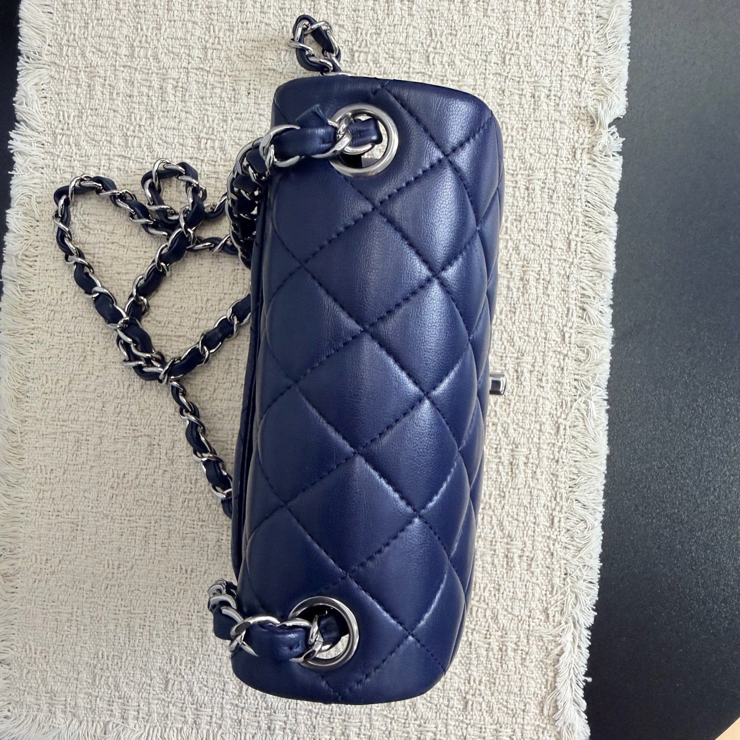 Chanel - Classic Flap Small - Leather - Blue - (mini)