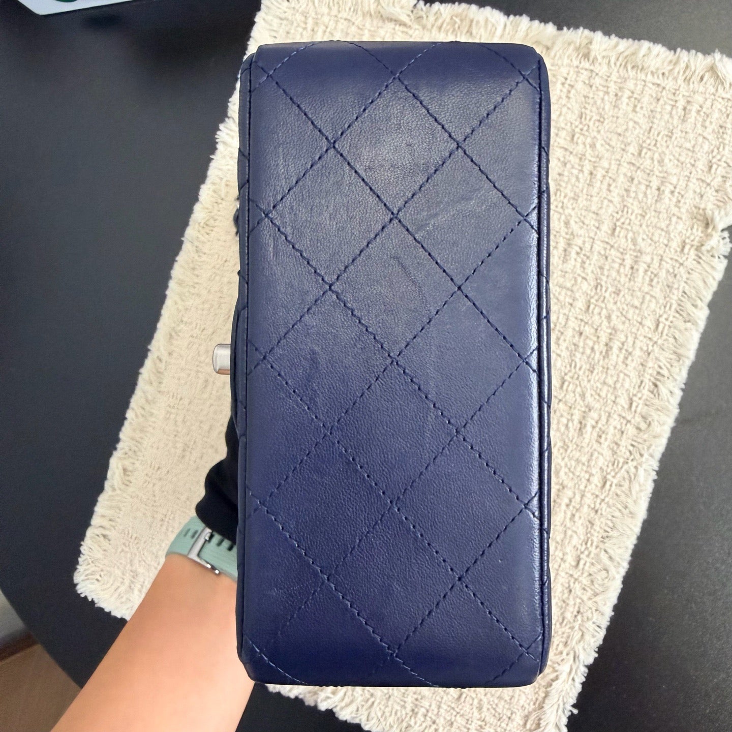 Chanel - Classic Flap Small - Leather - Blue - (mini)