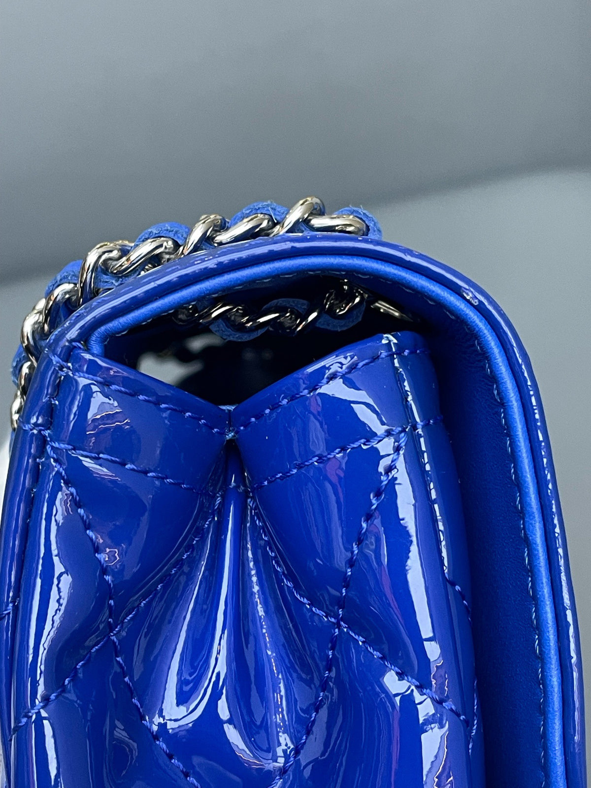 Chanel - Classic Flap Small - Patent leather - Blue - (small)