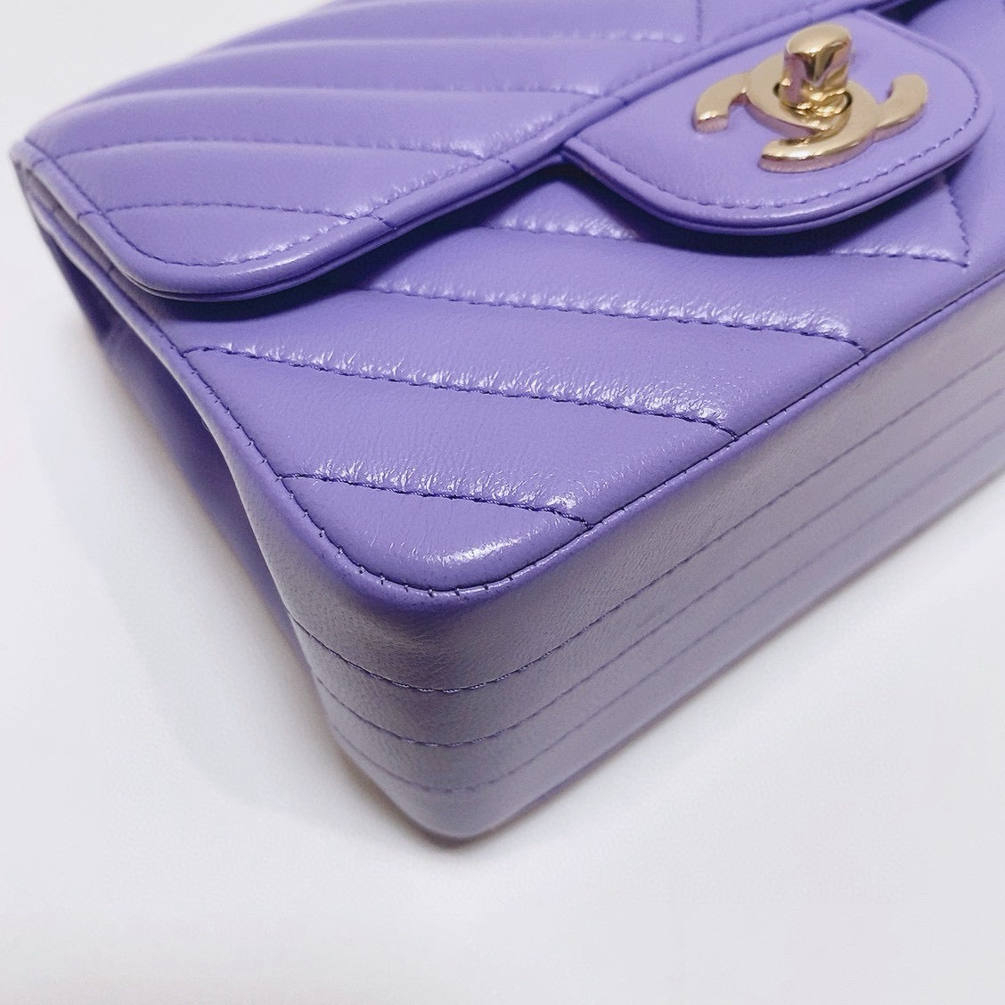 Chanel - Classic Flap Square Mini - Lambskin leather - Purple - (mini)
