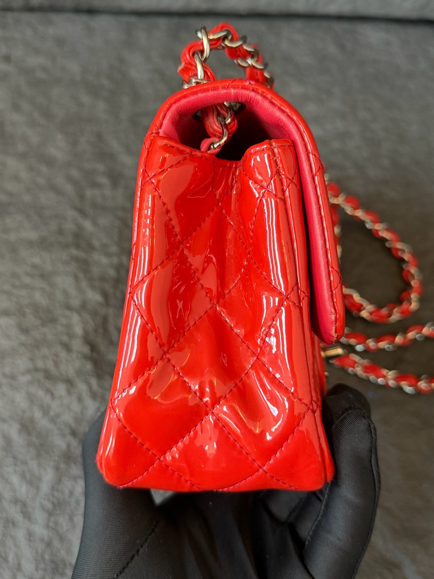 Chanel - Classic Flap Square Mini - Patent leather - Pink - (mini)