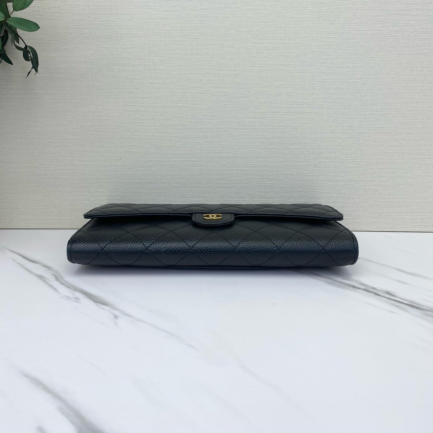 Chanel - Classic Flap Three-in-One Wallet/Clutch - Caviar leather - Black - (medium)