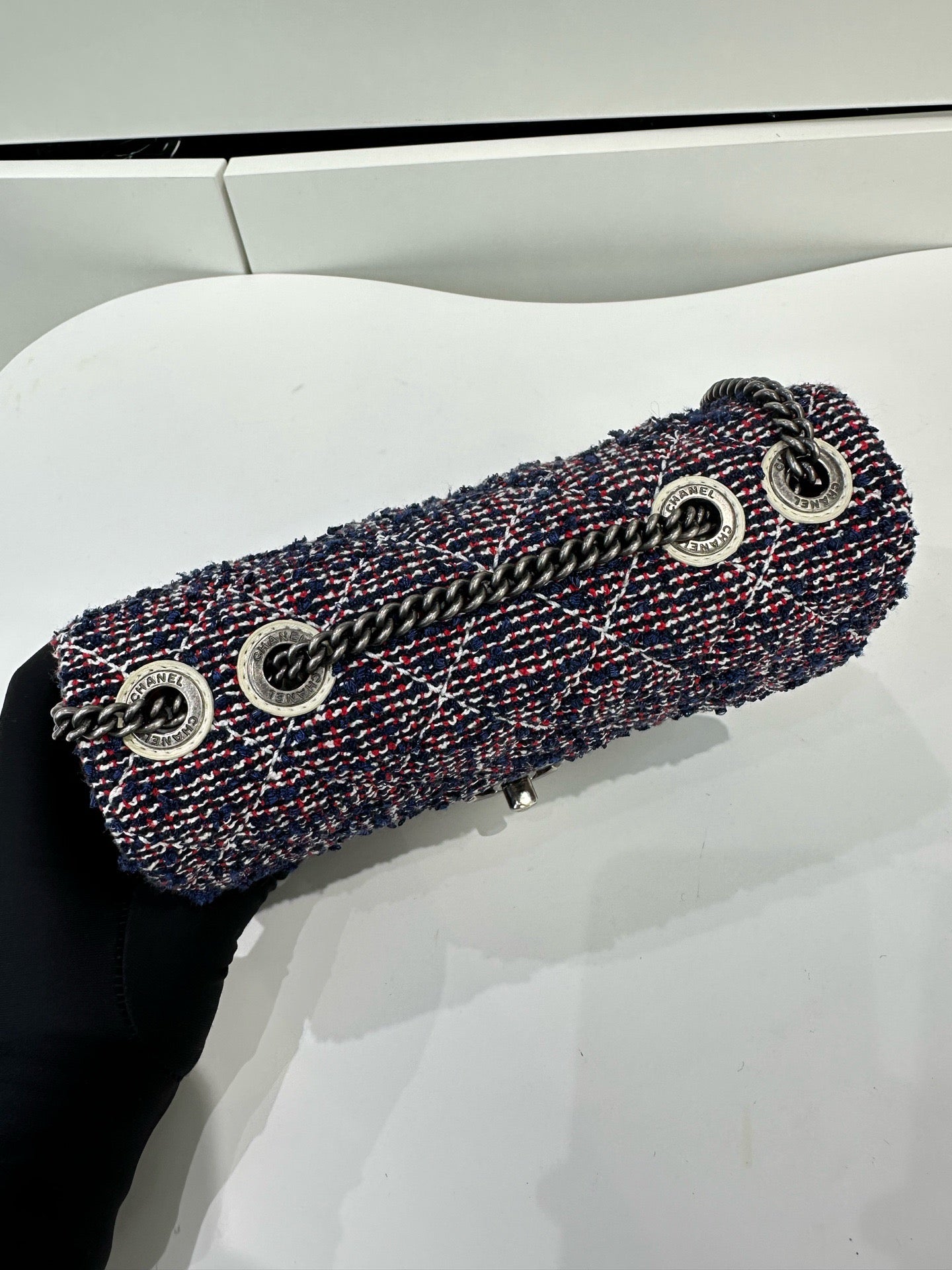 Chanel - Classic Flap - Tweed - Multicolour - (small)