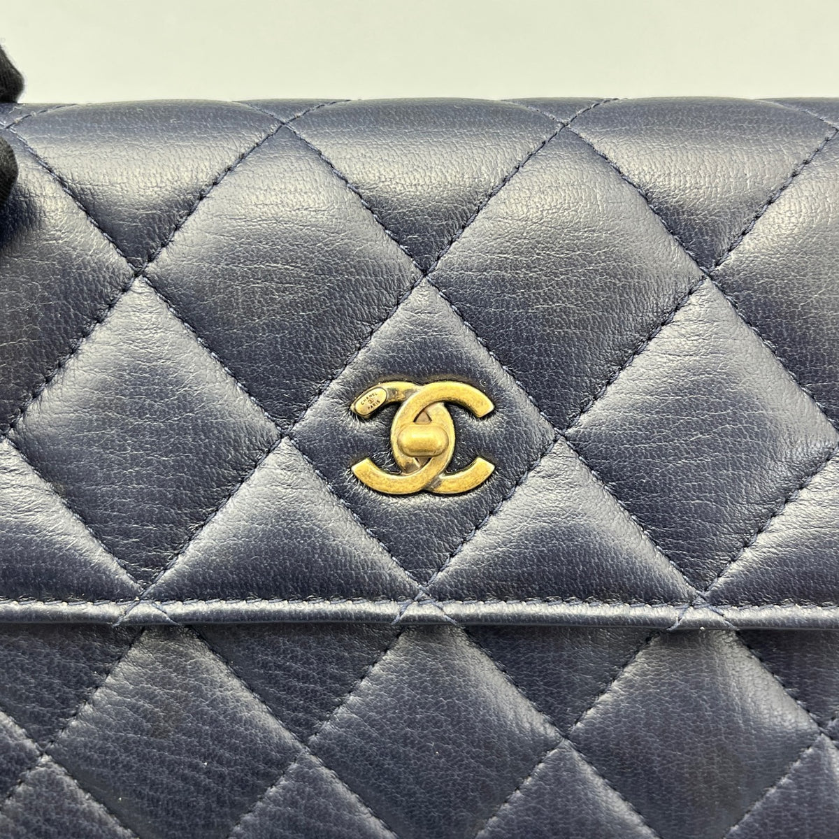 Chanel - Classic Flap Wallet - Leather - Navy