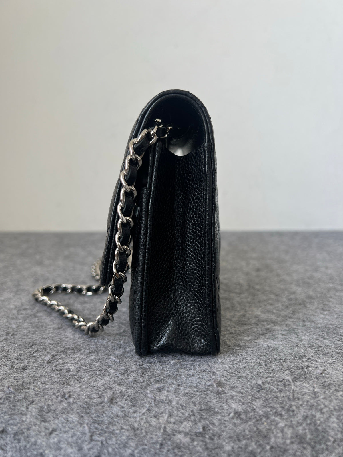 Chanel - Classic Flap Wallet on Chain - Leather - Black - (mini)