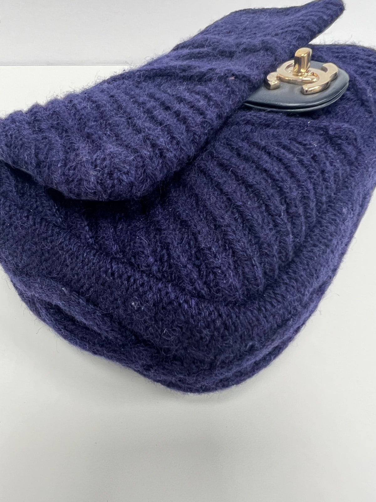 Chanel - Classic Flap - Wool - Blue - (small)