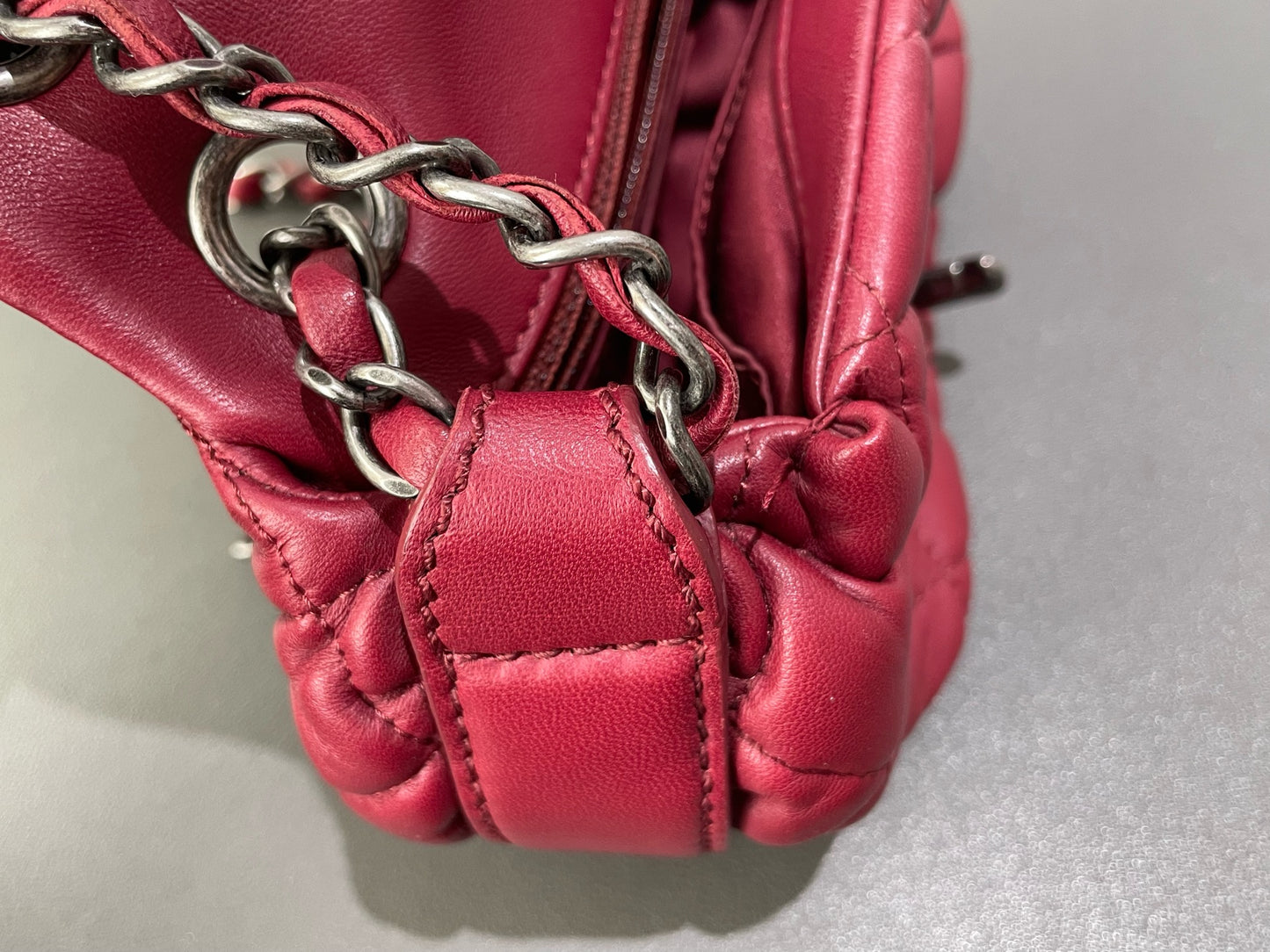 Chanel - Classic Mini Flap - Lambskin leather - Burgundy - (mini)