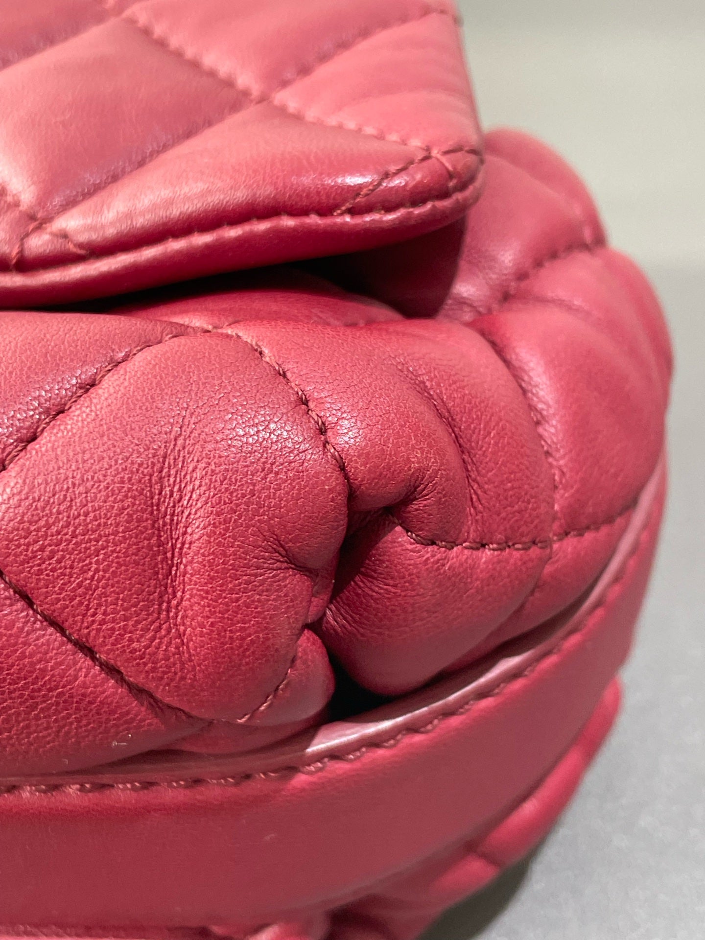 Chanel - Classic Mini Flap - Lambskin leather - Burgundy - (mini)